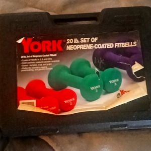 York 20lb set of neoprene coated fitbells